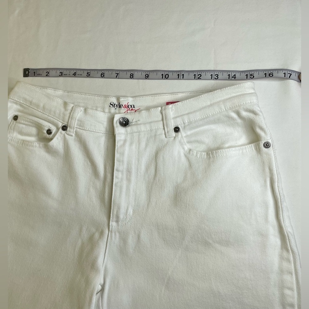 Style & Co White Easy Style Jeans Size 8 - Picture 5 of 7